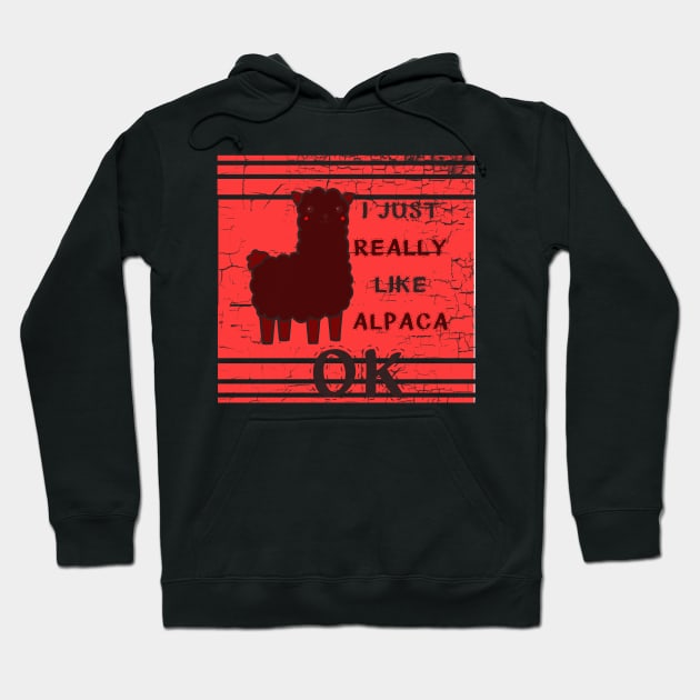 Funny Llama Alpaca Hoodie by Imutobi